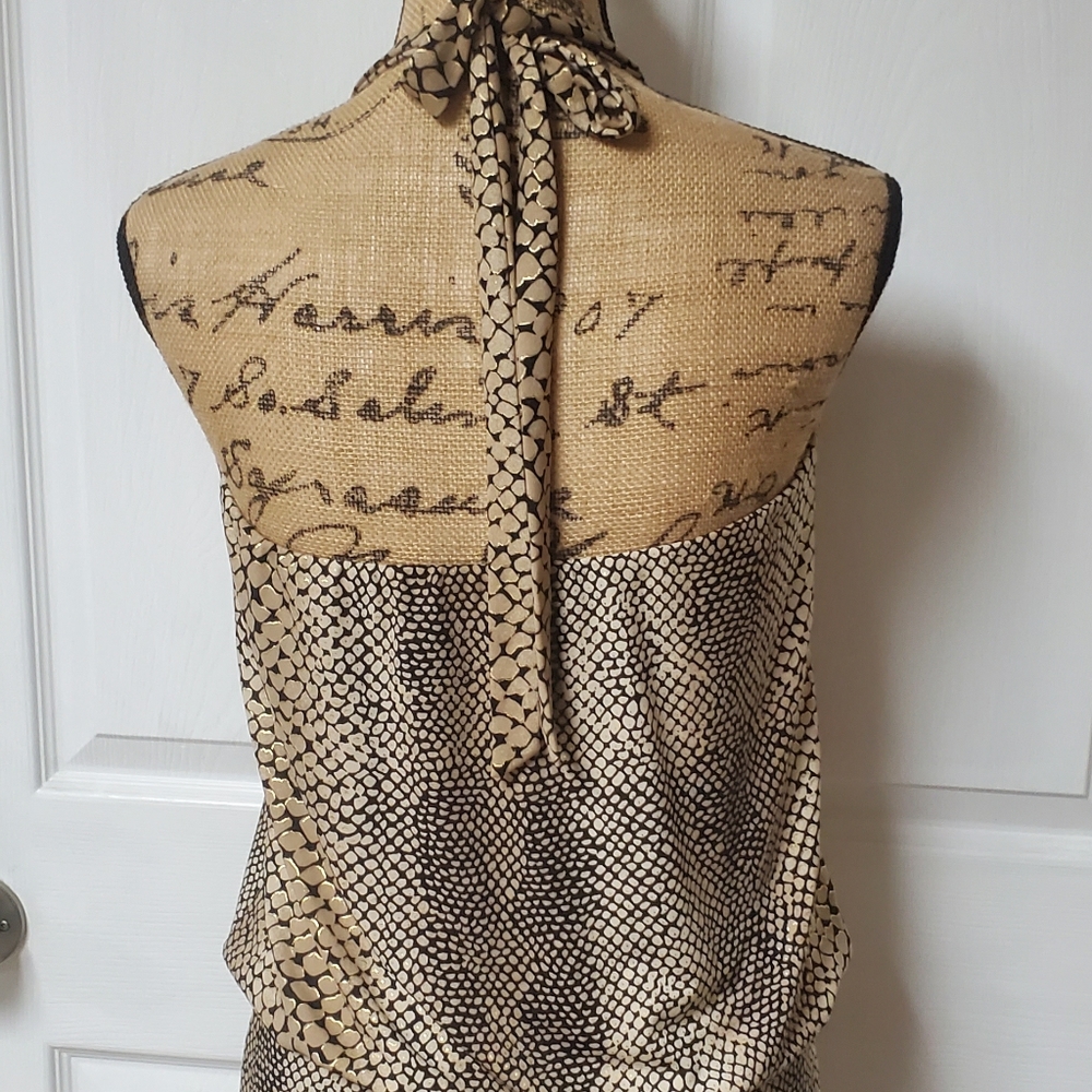 Vintage 80's Janine Designer Python Halter Snakes… - image 8